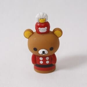 San-X Japan Mini Rilakkuma Bear in Red Outfit Toy Figurine ~ 260730-WH 511